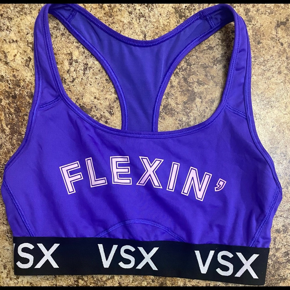 Victoria’s Secret Compression Sports Bra, Size Small, NWOT Flexin’ Purple